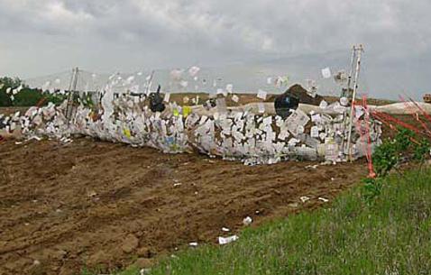 Pictured: The DEFENDER Landfill Fencing.